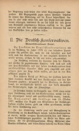 II. Die Deutsch-Konservativen