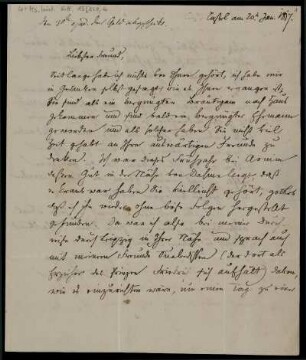 Brief von Wilhelm Grimm an Ludwig G. Blanc