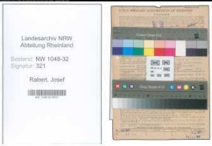 Entnazifizierung Josef Rabert , geb. 04.01.1905 (Angestellter)