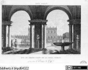 Choix des plus célèbres maisons de plaisance de Rome et de ses environs, Tafel 4: Vue du grand casin de la Villa Albani
