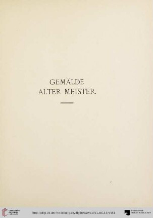 Gemälde alter Meister (Nr. 68-82)