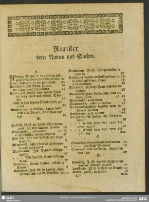 Register derer Namen und Sachen