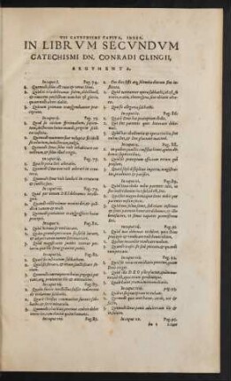 In Librum Secundum Catechismi ....