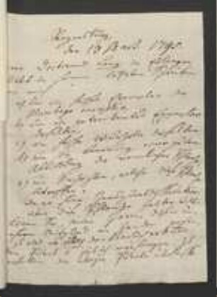 Brief von Johann Jacob Kohlhaas