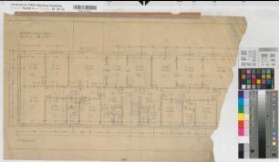 Professorenwohnungen Grundriß Obergeschoß (1930) 1 : 50 38,5 x 70 beschädigt Westfälische Heimstätte Wohnungsgesellschaft Münsterland