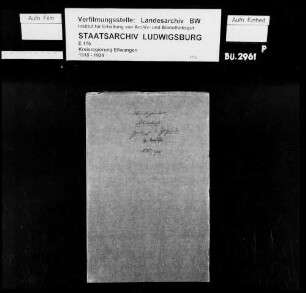 Schuldenwesen der Gesamt- und der Teilgemeinde Hengstfeld sowie der Teilgemeinden Roßbürg und Schönbronn
