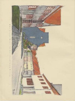 Das blaue Haus in der Siedlung Britz
