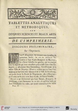 De l'imprimerie