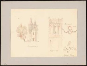 Marienkirche und Ruppiner Tor, Gransee: Perspektivische Ansicht, Details