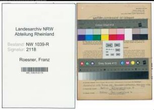 Entnazifizierung Franz Roesner , geb. 29.12.1892 (Hausmeister)
