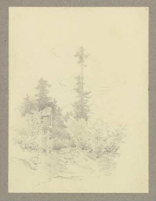 Bildstock in einem Wald