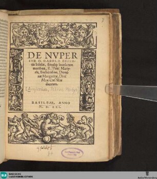 De Nvper Svb D. Carolo Repertis Insulis, simulq[ue] incolarum moribus ... Enchiridion