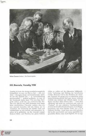 53: XXI. Biennale, Venedig 1938