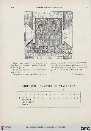 Epigraphē technitōn ex Atalantēs
