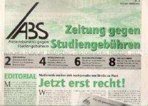 Sonderdruck gegen die Erhebung von Studiengebühren