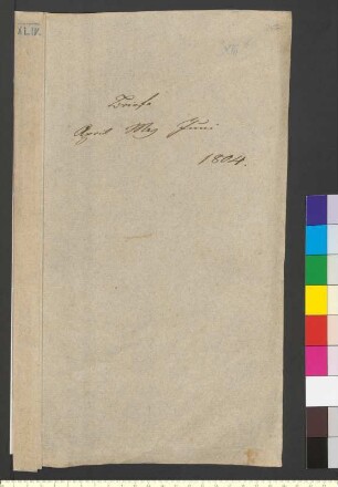 Alter Umschlag "Briefe April May Juni 1804."