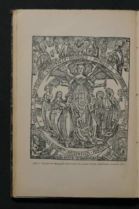 Abb. 5. Titelbild der Margaritha philosophica des Gregor Reisch. Strassburger Ausgabe 1504.