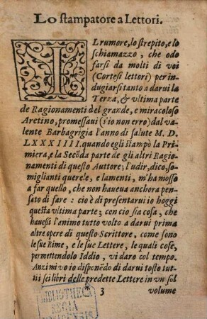 La terza et ultima parte de' ragionamenti