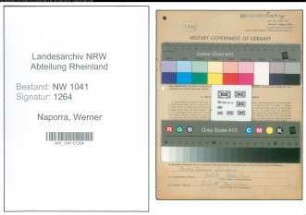Entnazifizierung Werner Naporra , geb. 05.08.1911 (Textilingenieur)