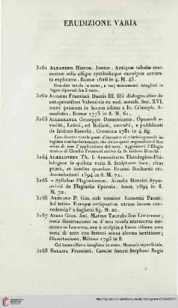 Erudizione Varia (Nr. 3161-3364)