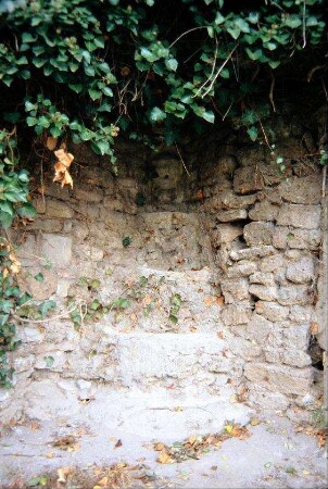Grotte im Lustgarten des ehemaligen Schlosses, zugewachsenss