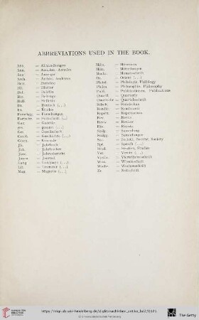 Abbreviations used in the book