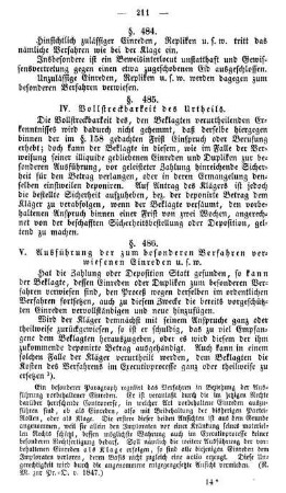IV. Vollstreckbarkeit des Urtheils.