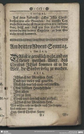 Am dritten Advent-Sonntag