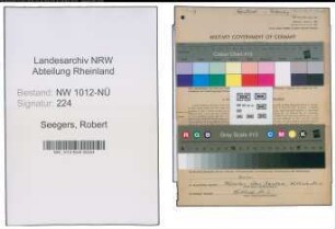 Entnazifizierung Robert Seegers , geb. 15.01.1906 (Landwirt)