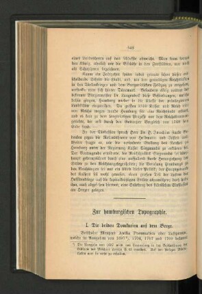 Zur hamburgischen Topographie.
