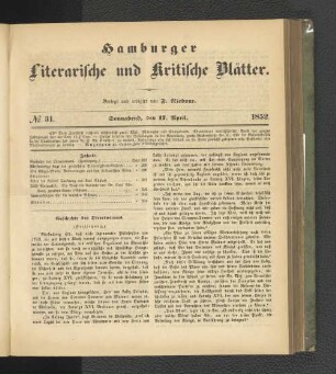 No. 31. 17. April 1852