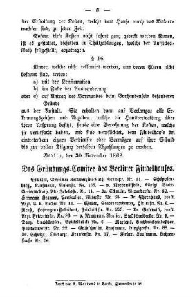 Das Gründungs-Comitee des Berliner Findelhauses