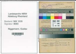 Entnazifizierung Gustav Niggemann , geb. 01.04.1893 (Angestellter)