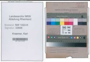 Entnazifizierung Karl Kraemer , geb. 14.01.1892 (Prokurist)