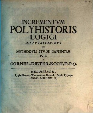 Incrementum polyhistoris logici : (cap. IV. logica patriarcharum)