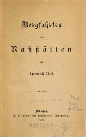 Bergfahrten und Raststätten
