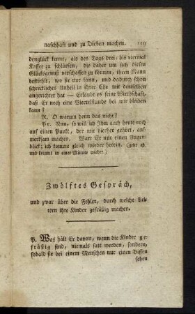 Zwölftes Gespräch, ...
