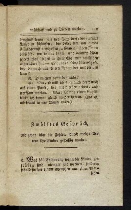 Zwölftes Gespräch, ...