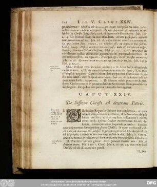 Caput XXIV. De Sessione Christi ad dextram Patris.