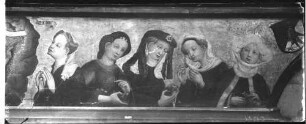 Tiefenbronn Katholische Kirche Sankt Maria Magdalena Magdalenenaltar von Lukas Moser (1432) Predella Die fünf törichten Jungfrauen