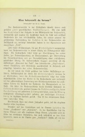 Was bekommst du heraus?