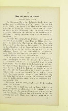 Was bekommst du heraus?