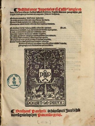 Institutiones imperiales : cu[m] casib[us] longis ...