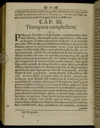 Cap. III. Therapiam complectitur.