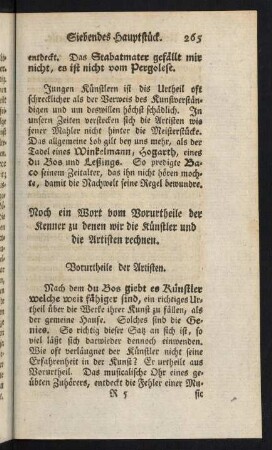 265-269, Vorurtheile der Artisten
