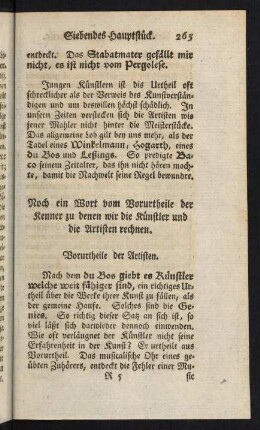 265-269, Vorurtheile der Artisten