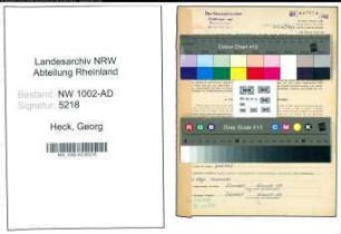 Entnazifizierung Georg Heck, geb. 30.01.1896 (Angest.)