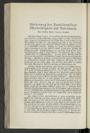 Förderung der Familienpflege (Werbetätigkeit und Betreuung).