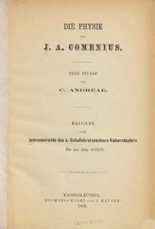Jahres-Bericht des Kgl. Schullehrer-Seminars zu Kaiserslautern. 1878/79