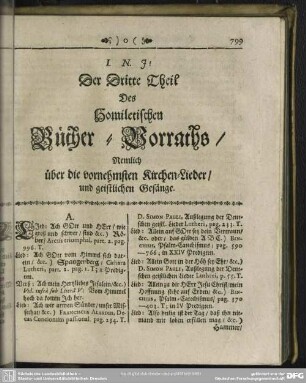 Der Dritte Theil Des Homiletischen Bücher- Vorraths, Nemlich über die vornehmsten Kirchen-Lieder, und geistlichen Gesänge